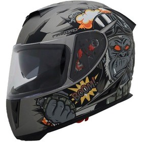 Resim Cox Güneş Vizörlü Kapalı Kask Sr-F Boom Mat 