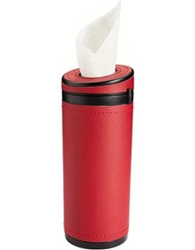 Resim Honeybeeshop Kırmızı Çok Fonksiyonlu Suni Deri Araç Tutucu Emniyet Çekiçli Yuvarlak Havluluk 