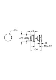 Resim A4514823 Artema Lavabo Yuvarlak Süzgeci Universal-sabit , Altın 