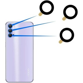 Resim Oppo Uyumlu Reno 4 Arka Kamera Camı Lensi (Çıtasız Sadece Cam) 