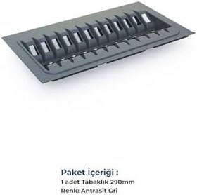 Resim tify Çekmece Içi Tabaklık 29cmx48Cm, Antresit (3cm En Ve 6 Cm Boydan Kesilebilir) 