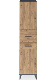 Resim Hyperion Dolap 4 Raflı 2 Çekmeceli 2 Kapaklı 44x44x195 Antras... Antrasit 