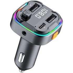 Resim Createtech Verici Usb Serbest Şarj Müzik Mp3 Fm Eller Cihazı Çift Çalar Çağrı C3 Bluetooth Araç Araba Adaptörü Si 
