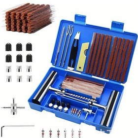 Resim Topnotch Yeşil 58 Parçalı Heavy Duty Tubeless Oto Atv Kamyon Traktör Motosiklet Lastik Tamir Seti 