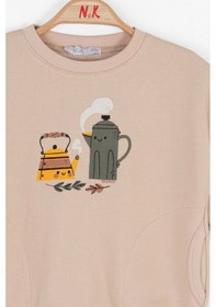 Resim Xo Kids Kız Çocuk Sweatshirt 9ay-4 Yaş 37601 Vizon 