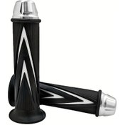 Resim Hightower Gümüş Kaymaz Motosiklet Gidon Tutacakları: Honda Yamaha Suzuki Kawasaki 