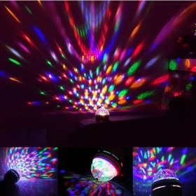 Resim 360 Derece Dönen Disko Tarzı Renkli Dekoratif Disco Lamba Diğer 