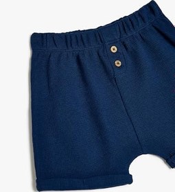 Resim Koton Beli Lastikli Düğme Detaylı Pamuklu Basic Şort, 5SMB40019TK 