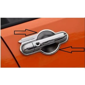 Resim Jeep Renegade Uyumlu Kapı Kolu İç Kaplama Abs Plastik Krom 