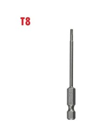 Resim T8 Torx Tornavida Bit Manyetik Kafa Tornavida Setı/t7/t8/t9/t10/t15/t20/t25/t27/t30/t40 75mm Ekstra Uzun Elektrikli Alet Parçaları 0700 