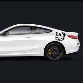 Resim Buldok Köpek Folyo Sticker 60cm Uzunluk Siyah 