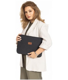 Resim 13 Ve 14 İnc Laptop Ve Apple Uyumlu MacBook Kılıf Kanvas Kumaş Kılıf 