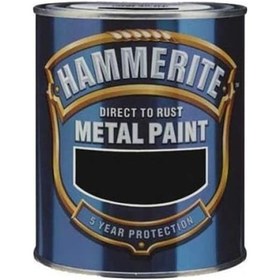 Resim Hammerite Metal Boyası Düz Siyah 0,75 Lt 
