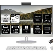 Resim HP 27-CR0004NT i7 1355U 40GB 2TB SSD Intel Graphics 27" FHD IPS W11P All In One PC Beyaz & PER4 