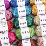 Resim 3 adet 120m Metalik Kumaş Şeritleri - Parlak Kalın Sentetik Deri, DIY El Sanatları, Tığ Çantaları, Tığlı Matlar ve El Yapımı Projeler için Canlı Renkler, El Sanatları İpliği, El Sanatları Malzemeleri, Dekoratif El Sanatları, Dayanıklı El Sanatları Malzemesi 