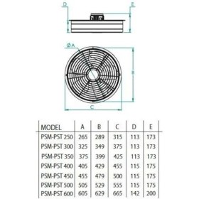 Resim Fanex Psm 500 Aksiyel Aspiratör 