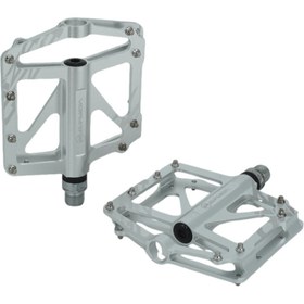Resim Briviga PDL-3304 110x111mm Mtb Alüminyum CNC Rulmanlı Platform Pedal Gümüş 