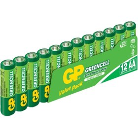 Resim GP Batteries Gp Greencel R6 Aa Boy Çinko Kalem Pil 12'li Paket Gp15g-vs12 