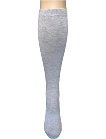 Resim Design Desıgn Pamuklu Çocuk Dizaltı Okul Çorabı Gri 
