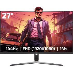 Resim GamePower Vivid F20 27'' 1500R Curved RGB 144Hz 1ms FHD Va Panel 2x2W Speaker Gaming Monitör (Sıfır Ölü Piksel Garantili) 