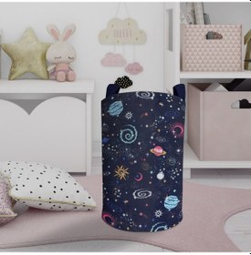 Resim Mekta Home Bebek Ve Çocuk Odası Galaksi Desenli Oyuncak Sepeti Renkli Çok Renkli 