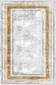Resim Rovigo Dijital Baskı Yıkanabilir Kaymaz Taban Salon Halısı Ve Yolluk RV177-FNL484, Sarı, 100 x 150 