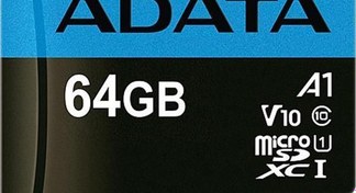 Resim Adata 64GB MicroSD Kart 100/25MB/s Class10-AUSDX64GUICL10A1-RA1 