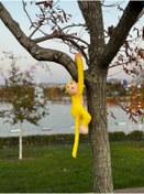 Resim lole-x auto Elleri Yapisan Oyun Ve Uyku Arkadasi Pelus Maymun Oyuncak Sarilan Maymun (SARI) 