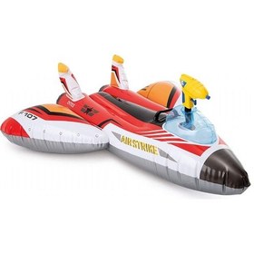 Resim Intex 57536 Su Tabancalı Kırmızı Uçak Şişme Çocuk Binici 117cm Çok Renkli 