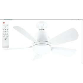 Resim Helios HS-9301 Vega 25W 5 Pervaneli LED Işıklı Tavan Vantilatörü 