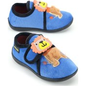 Resim Gezer Kışlık Cırtlı Ayarlanabilir Rahat İç Taban Erkek Çocuk Panduf Ayakkabı Saks Mavi 