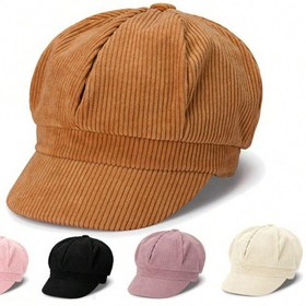 Resim 1 adet Beret Şapka, Sekizgen Sanatçı Kepi, Bahar Sonbahar için Peaked Cap 