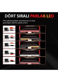 Resim Pick Up Off Road 4x4 Bagaj 4 Sıra Kayan Led Sinyalli 5 Modlu 120cm 