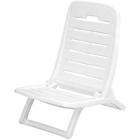 Resim Omnipazar Mt-gf170 Tempo Katlanır Plastik Plaj Sandalyesi Beyaz Beyaz 