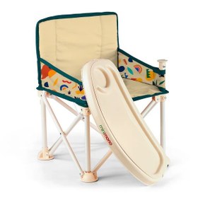 Resim Minimono Plus Mama Sandalyesi Bej Tropik 