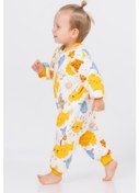 Resim Kız Erkek Çocuk Kalın Elyaf Dolgulu 2.5 Tog Desenli Uyku Tulumu-sarı-beyaz Sarı - Beyaz 