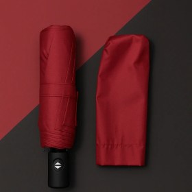 Resim Bordo Kılıflı Otomatik Kompakt Şemsiye Çok Renkli 