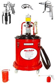 Resim STANVOLT 30 Litre Havalı Gres Pompası 4 Mt. Hortum Tabanca Ve 5 Parça Havalı Alet Seti 