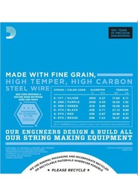 Resim D'addario Exl110+ Elektro Gitar Tel Seti. Xl. 10.5-48. Nıckel Wou 