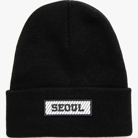 Resim Erkek Etiket Detaylı Örgü Bere 