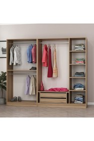 Resim Minar Kale210 5 Bölmeli 2 Çek Giyinme Dolabı Dore 