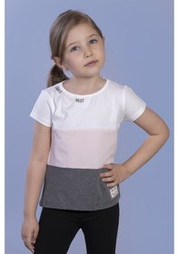 Resim Toontoy Kids Toontoy Kız Çocuk Garnili Nakış Detaylı Tişört Pudra 