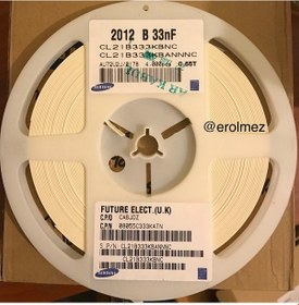 Resim Samsung 33Nf 50V 0805 Smd Kondansatör Chip Cl21B333Kbannnc 