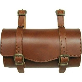 Resim Motosiklet Deri Orta Boy Sosis Çanta Chopper Mod Kahverengi Renkli 