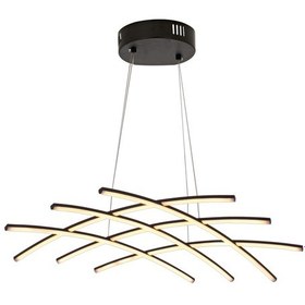 Resim Brian Mat Siyah Boyalı 3000K 58 Watt Sarkıt Salon Oturma Odası Ledli Avize 