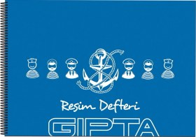 Resim Spiralli Resim Defteri 17x24 25 Yaprak Plastik Kapak Lacivert 2076 