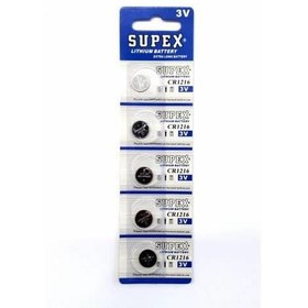 Resim Supex CR1216-C5 3V Lityum Düğme Pil 5'li Paket 