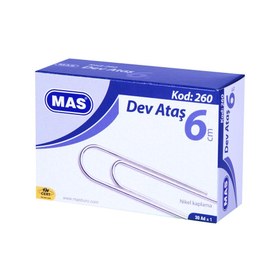 Resim MAS 260 Dev Ataş 6 cm 30 Adet - Metalik Gri 