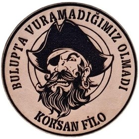 Resim Korsan Filo- Deri Peç - Arma - Askeri Patch Çok Renkli 