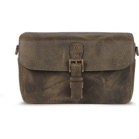 Resim MegaGear Mg1331 Hakiki Deri Kamera Çantası - Haki Yeşil 